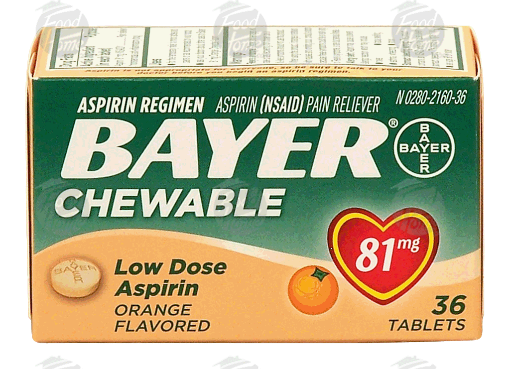 Bayer  chewable low dose aspirin orange flavor Full-Size Picture